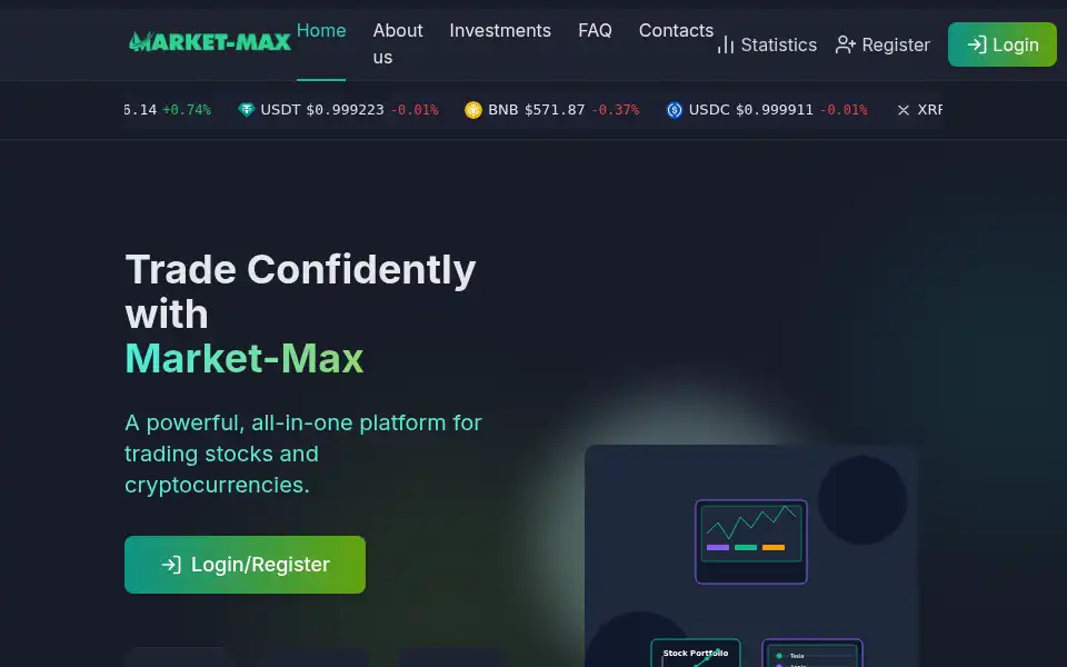 Screenshot of market--max.org