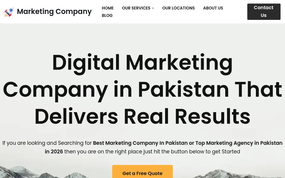 Screenshot of marketing.net.pk