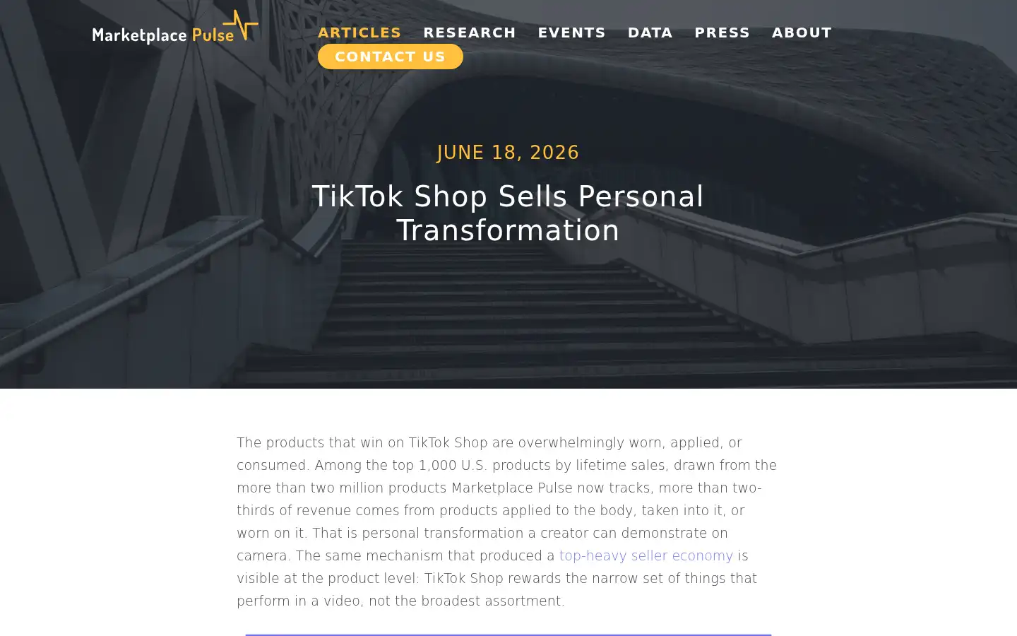 Screenshot of marketplacepulse.com