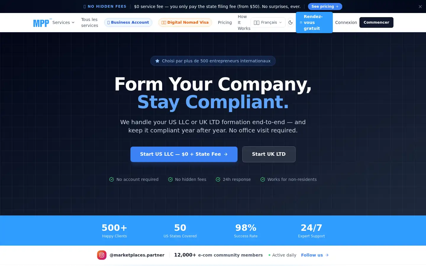 Screenshot of marketplacespartner.com