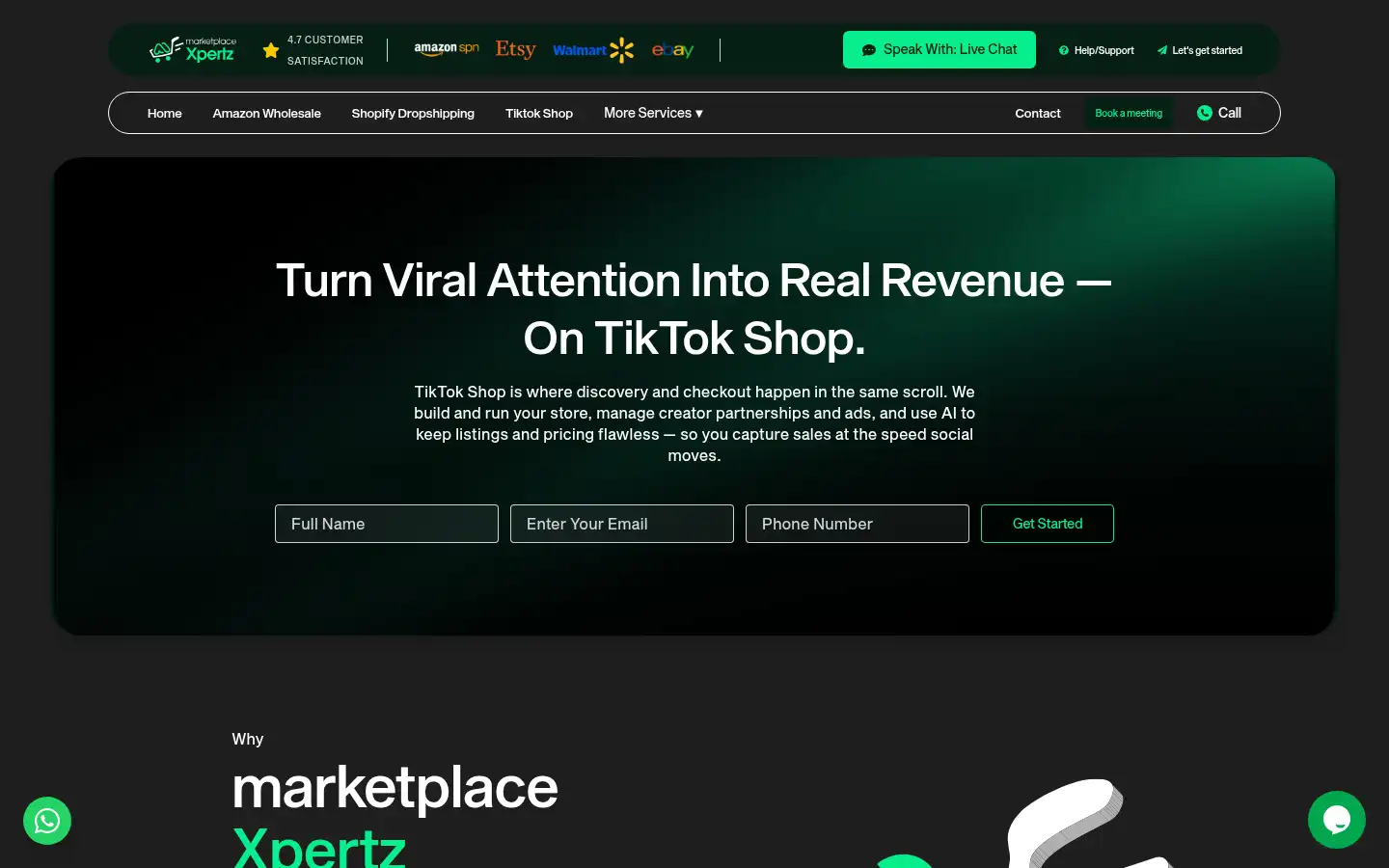 Screenshot of marketplacexpertz.com