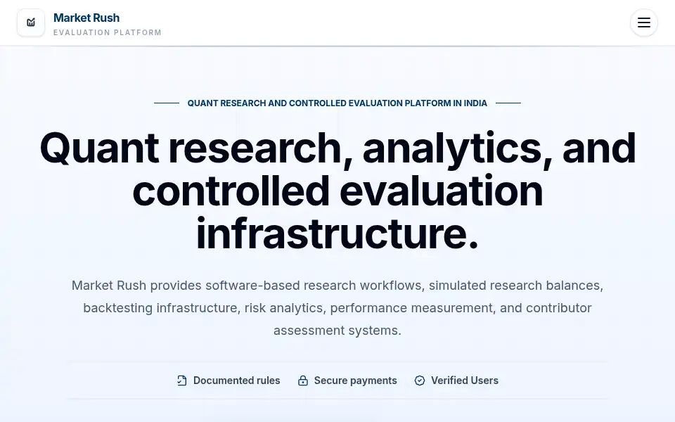 Screenshot of marketrush.in