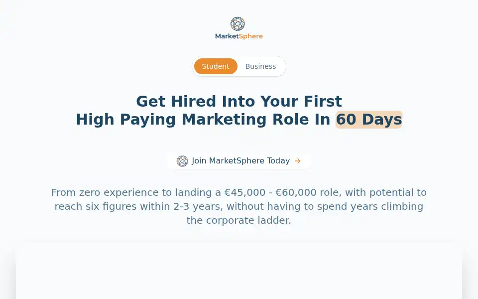 Screenshot of marketsphereltd.com
