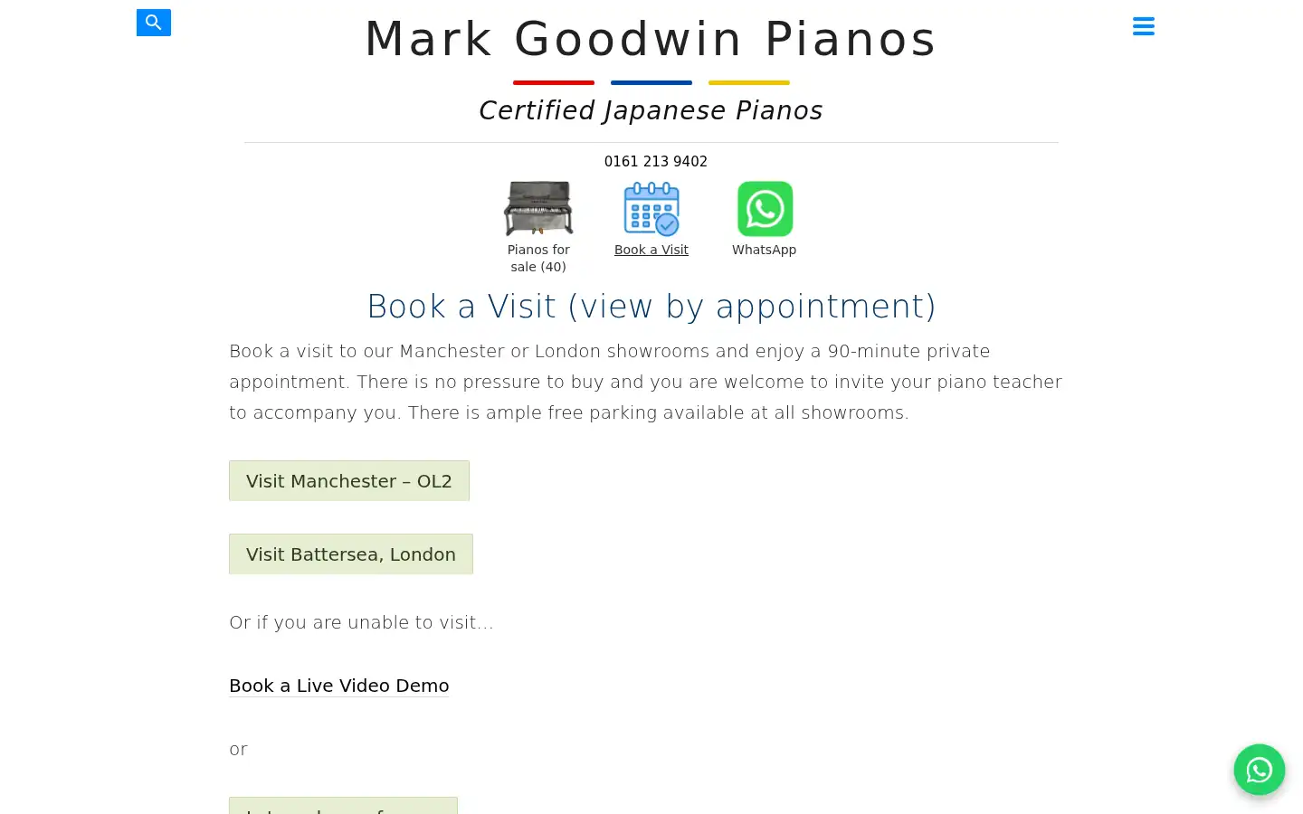 Screenshot of markgoodwinpianos.co.uk