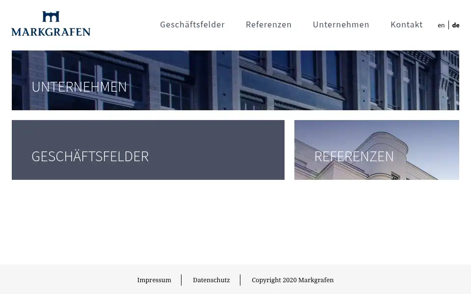 Screenshot of markgrafengruppe.de