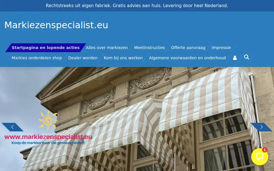 Screenshot of markiezenspecialist.eu