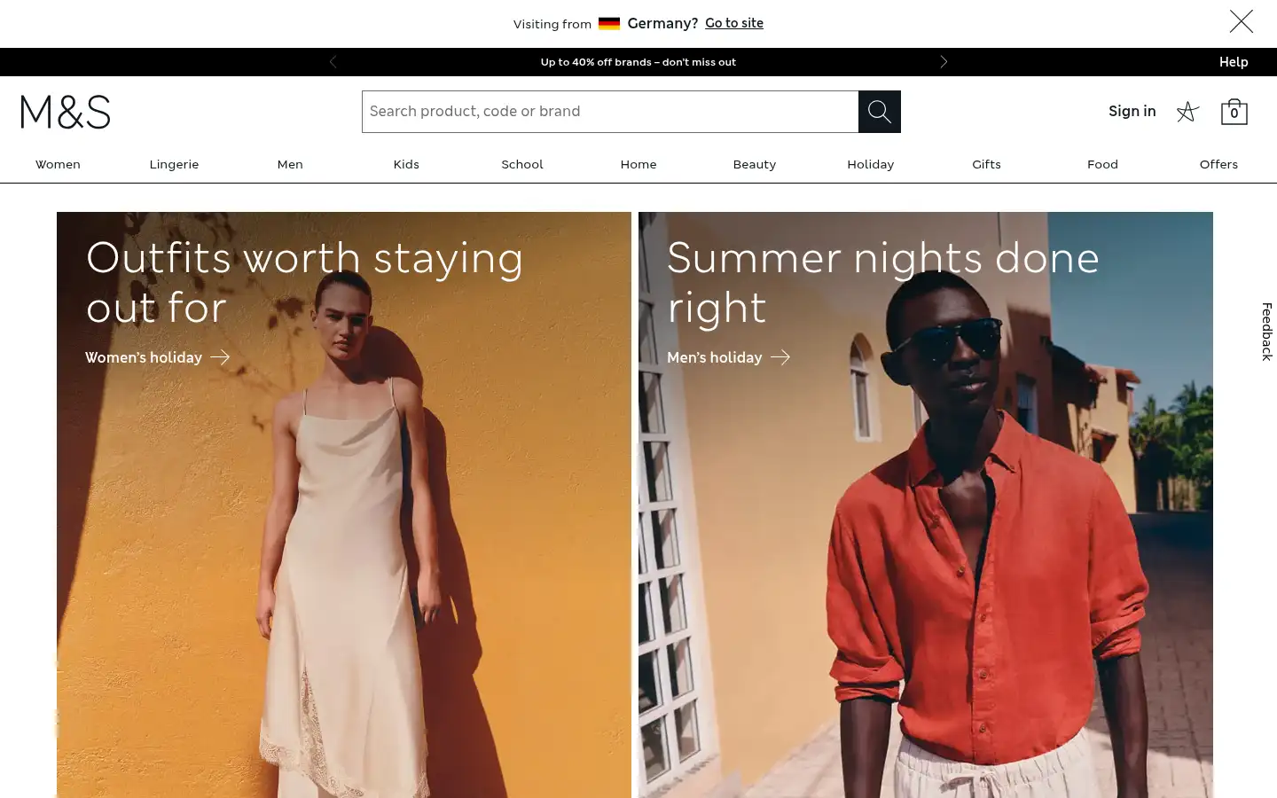 Screenshot of marksandspencer.ie