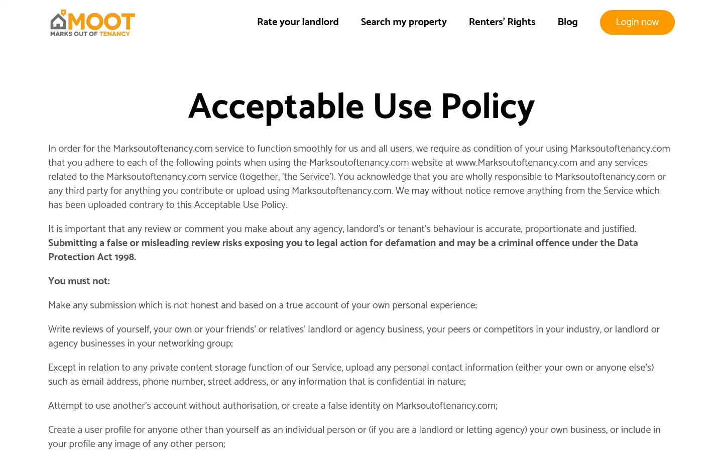 Screenshot of marksoutoftenancy.com