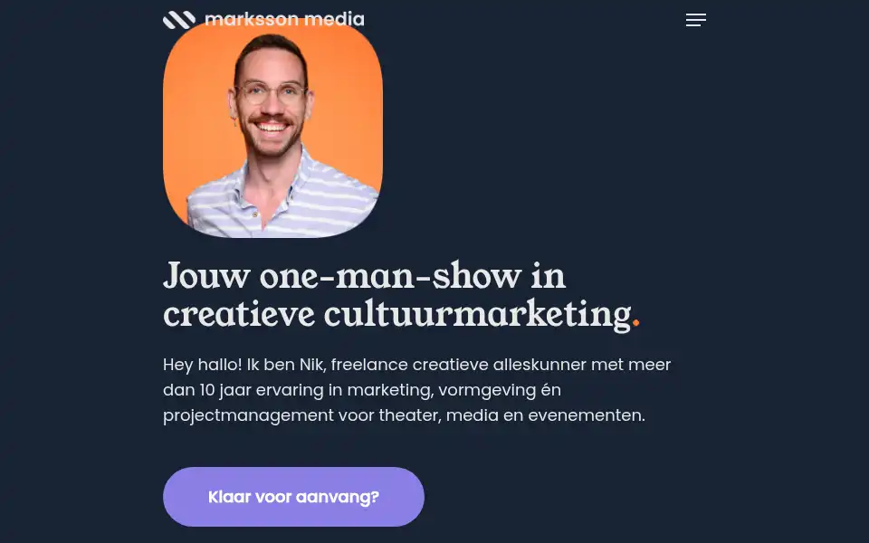 Screenshot of markssonmedia.nl