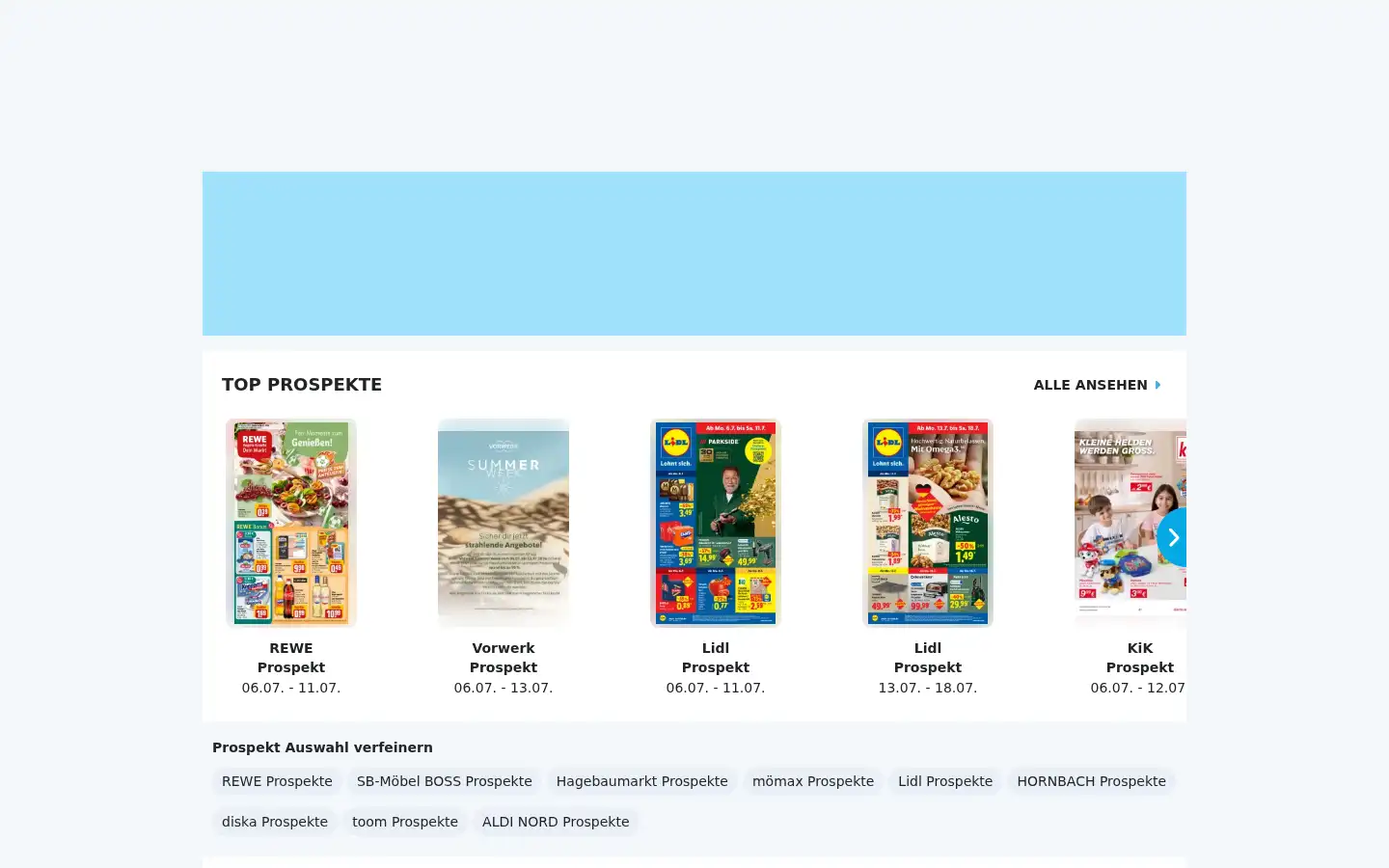 Screenshot of marktguru.de