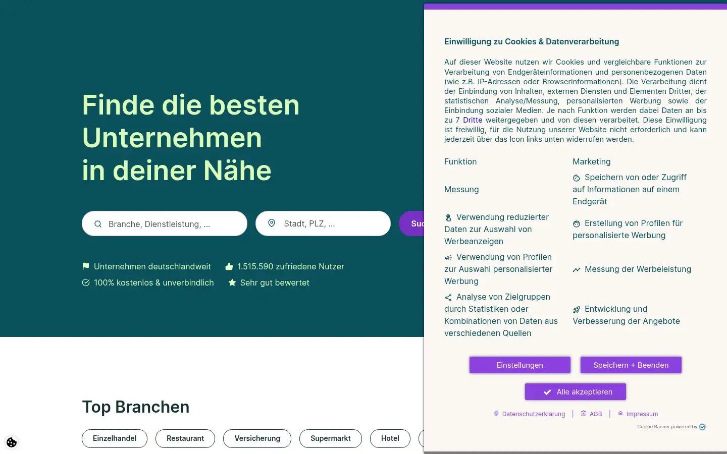 Screenshot of marktplatz-mittelstand.de