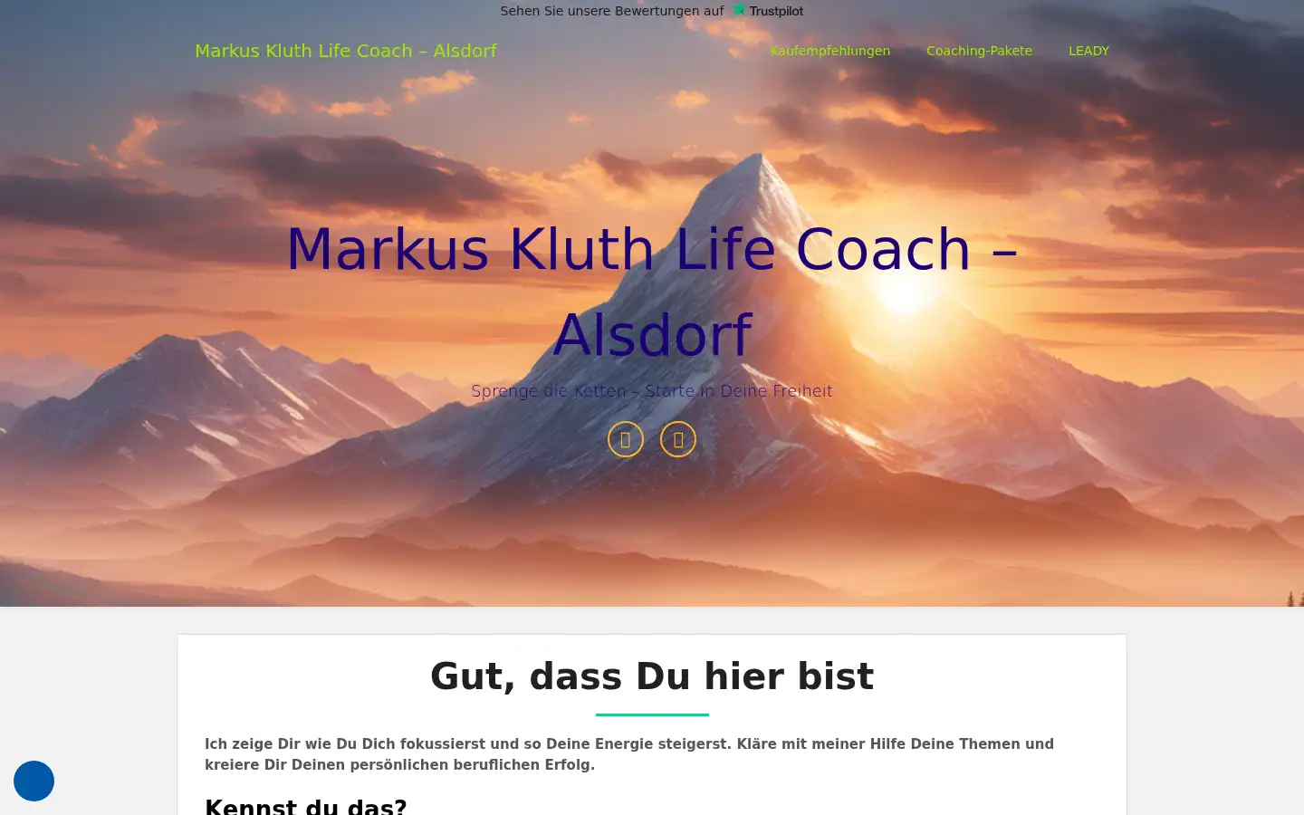 Screenshot of markuskluth-lifecoach.de