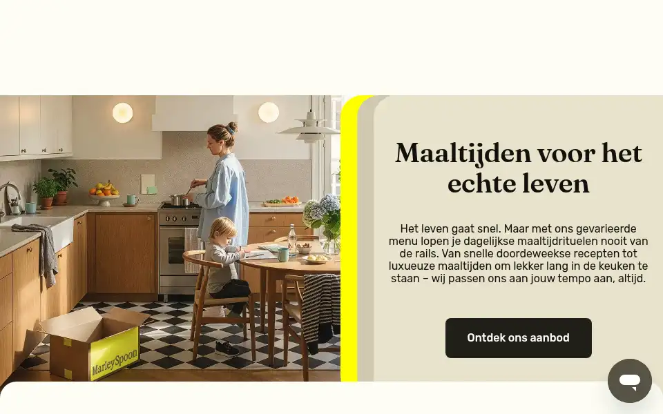 Screenshot of marleyspoon.be