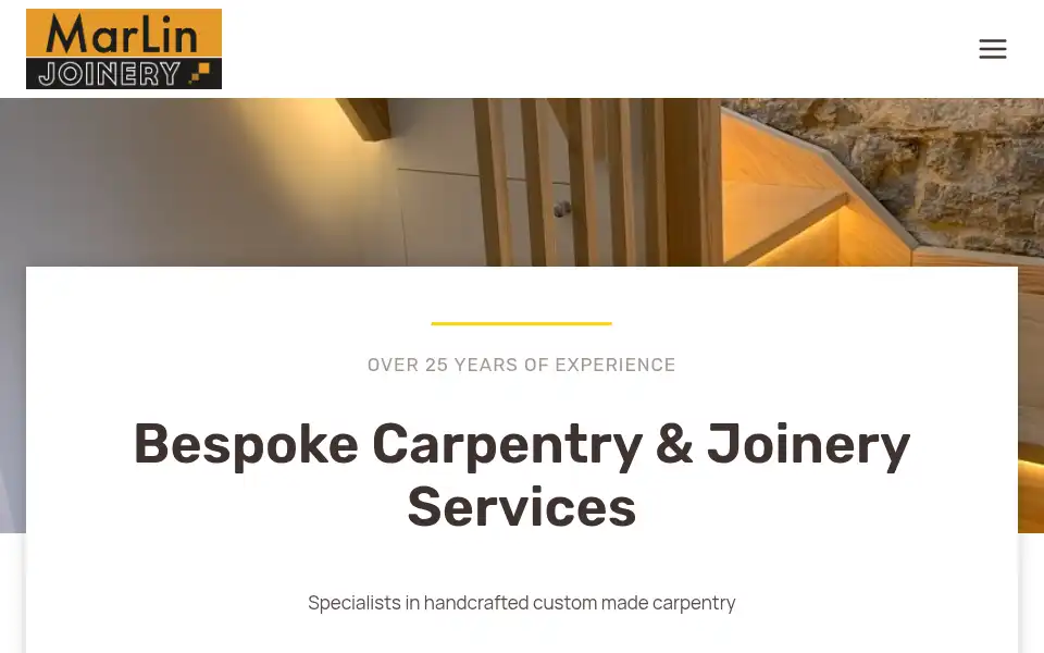 Screenshot of marlin-joinery.co.uk