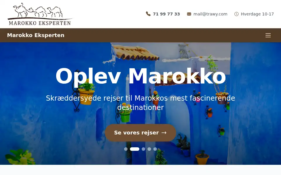 Screenshot of marokko-eksperten.dk