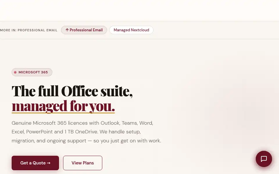 Screenshot of maroonhosting.com