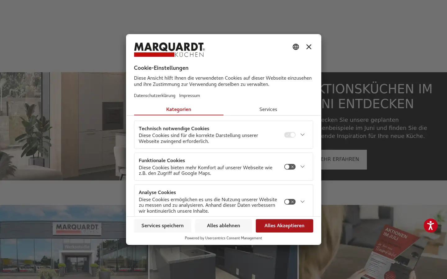 Screenshot of marquardt-kuechen.de