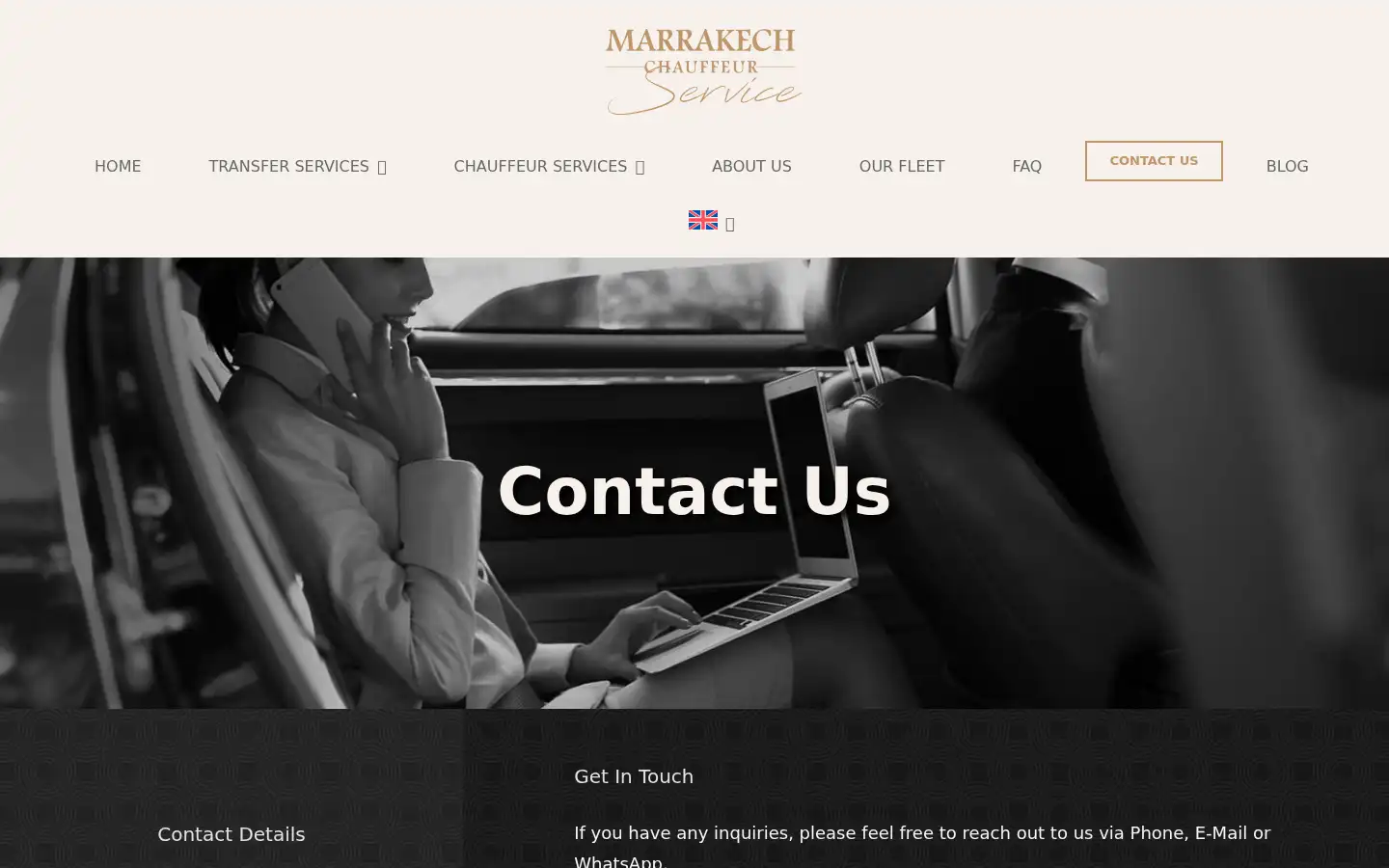 Screenshot of marrakechauffeurservice.com
