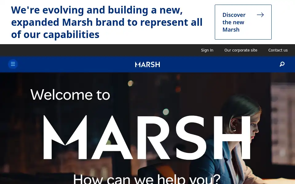 Screenshot of marsh.com