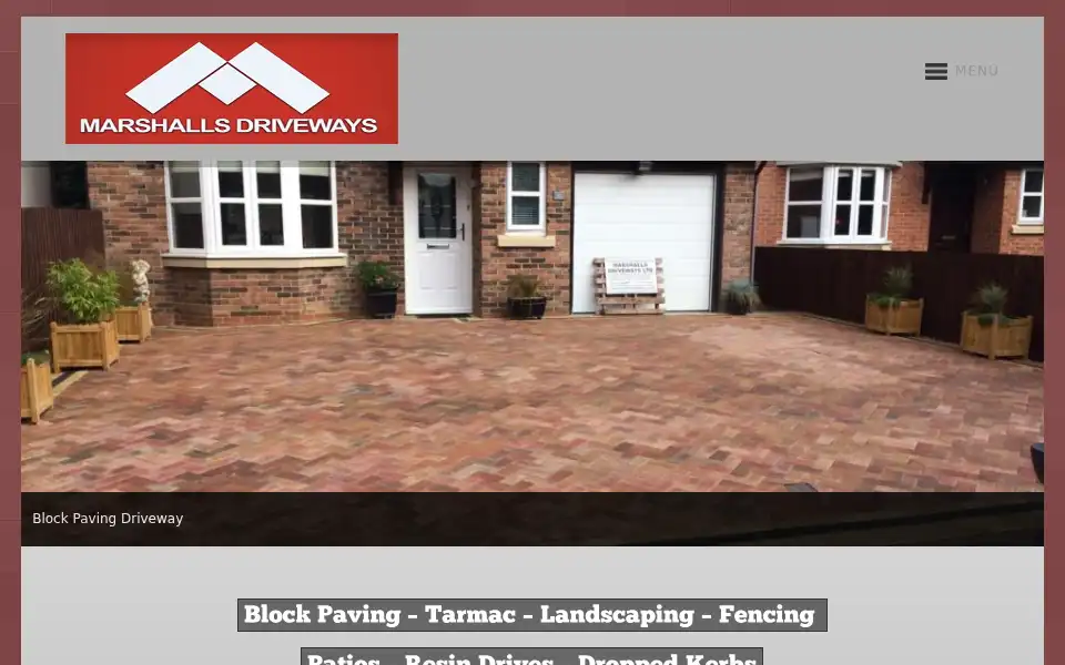 Screenshot of marshallsdriveways.co.uk