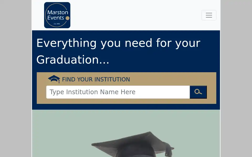 Screenshot of marstonevents.com