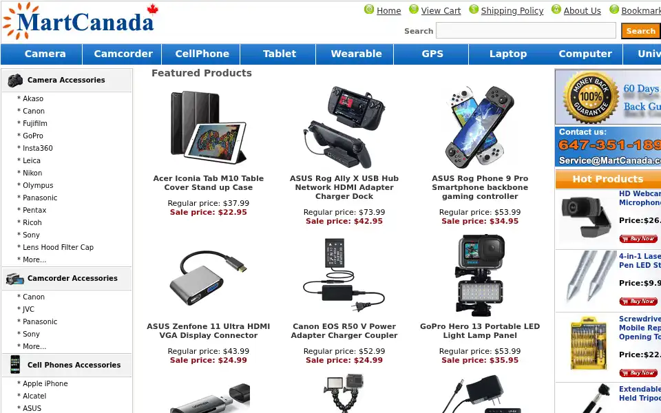 Screenshot of martcanada.com