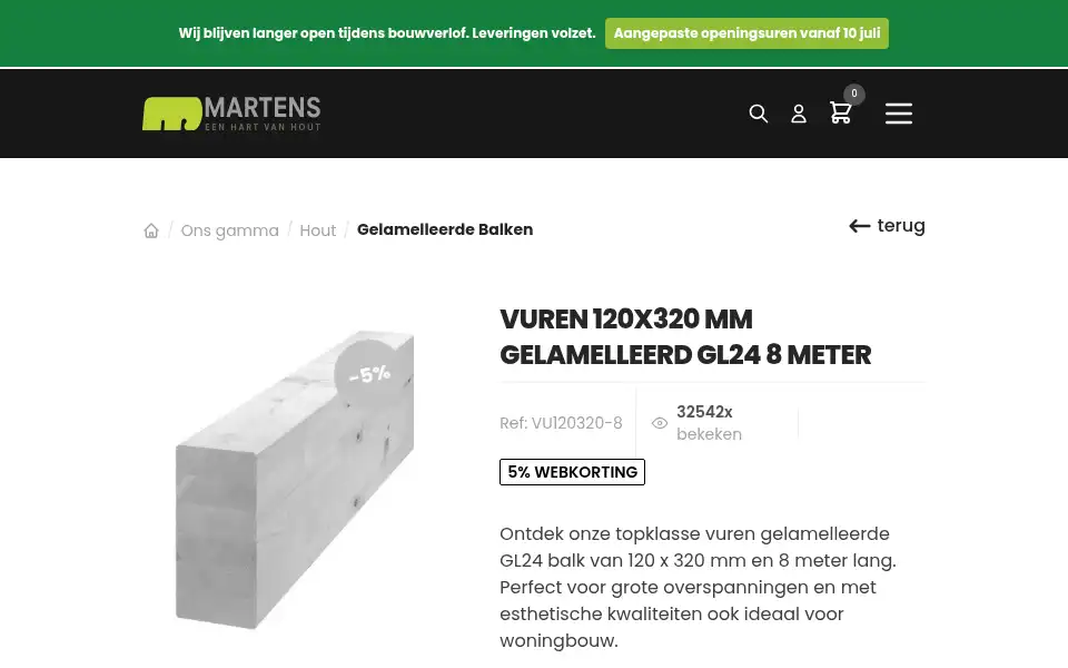Screenshot of martenshout.be