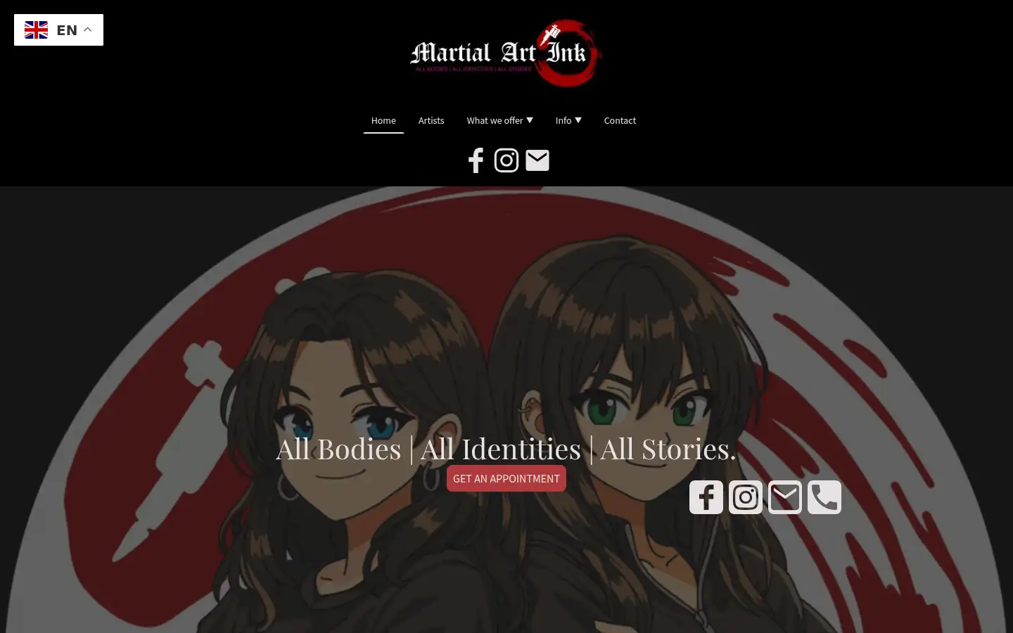 Screenshot of martialartink.co.uk