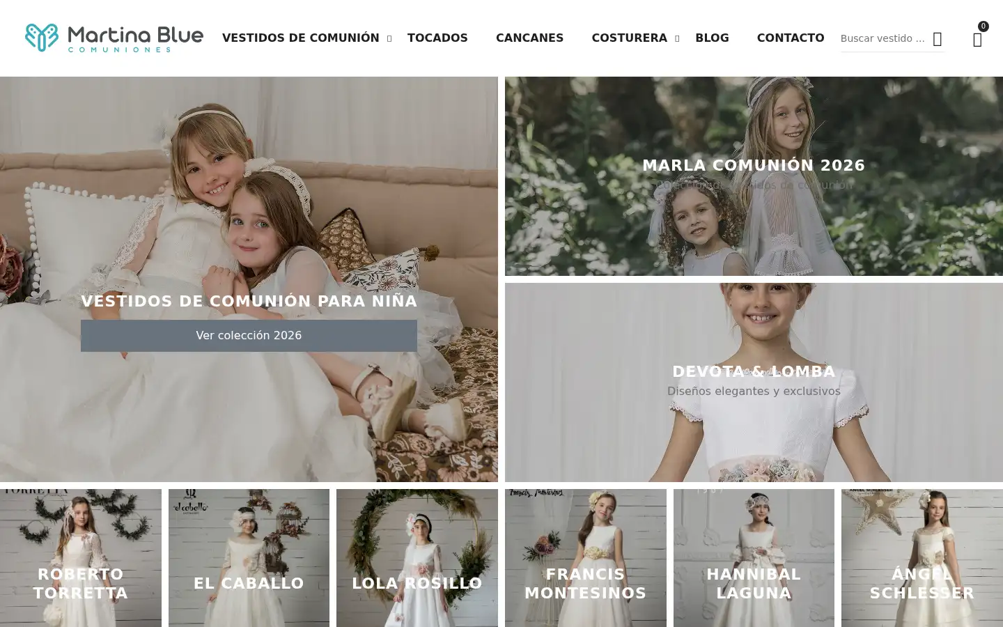 Screenshot of martinablue.com