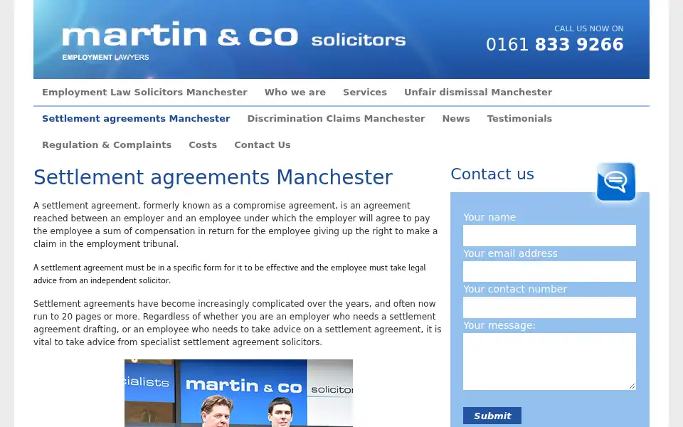 Screenshot of martinandcosolicitors.co.uk