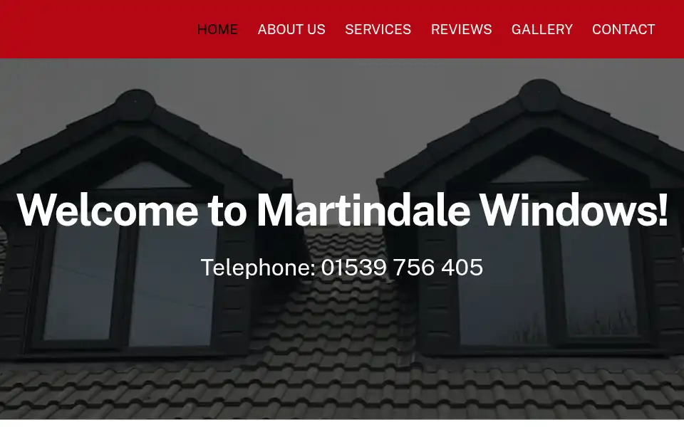 Screenshot of martindale-windows.co.uk