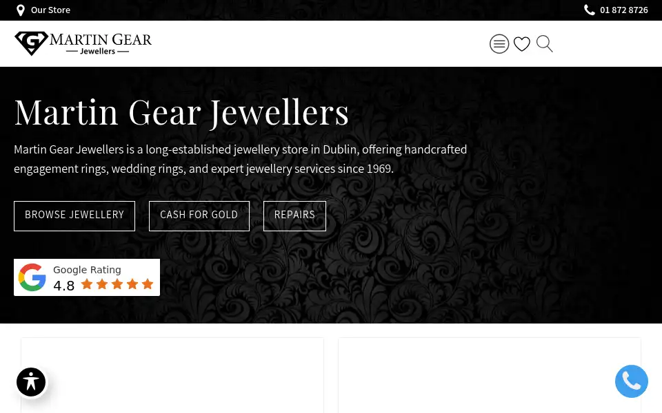 Screenshot of martingearjewellers.ie
