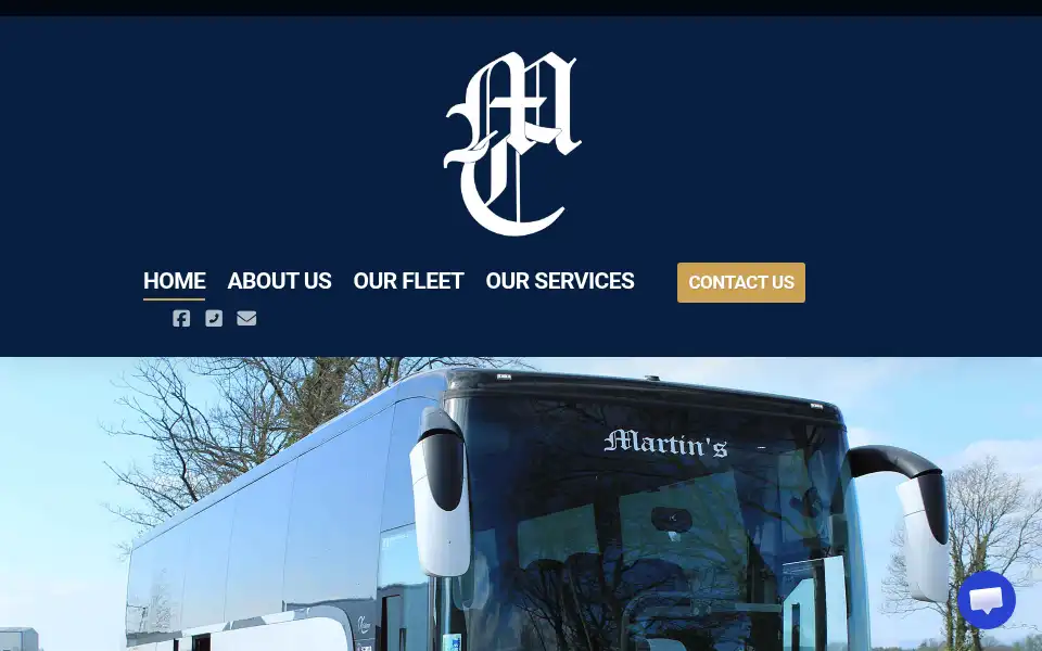 Screenshot of martinscoaches.com