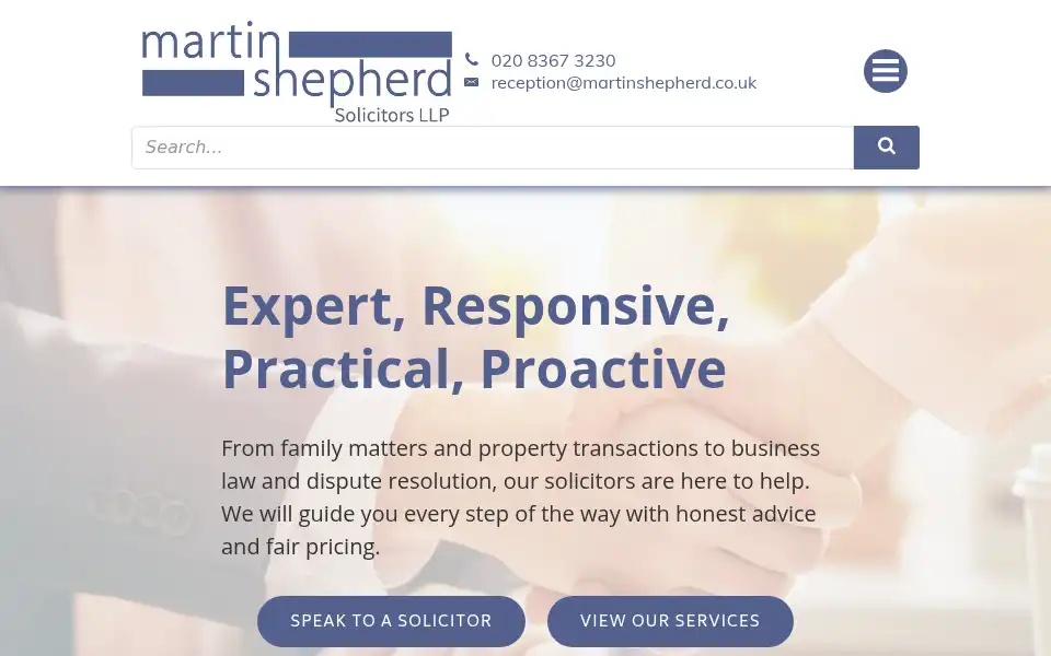 Screenshot of martinshepherd.co.uk