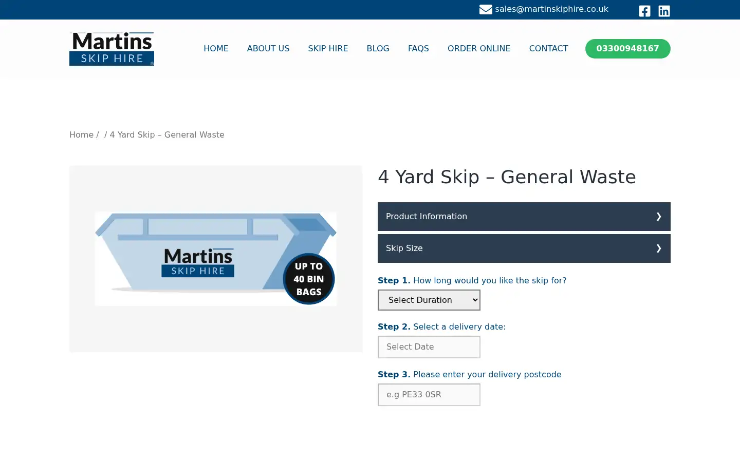 Screenshot of martinskiphire.co.uk