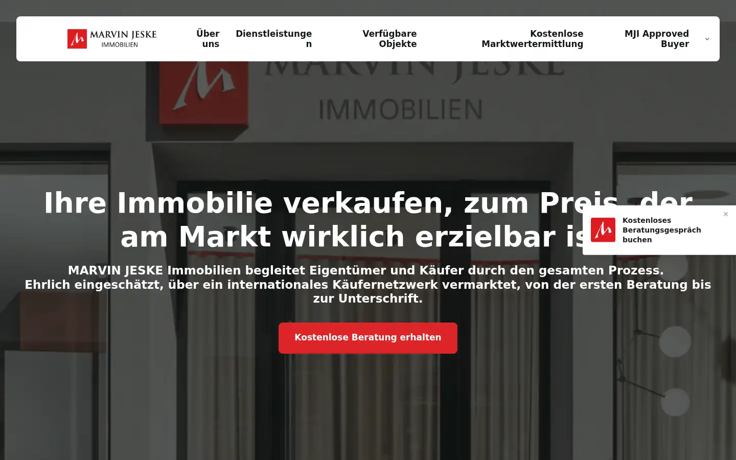 Screenshot of marvinjeske.com