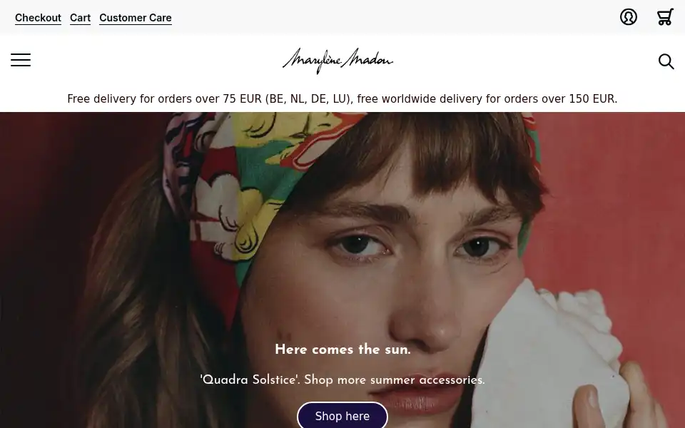Screenshot of marylenemadou.com