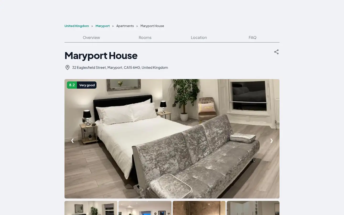 Screenshot of maryporthouse.co.uk
