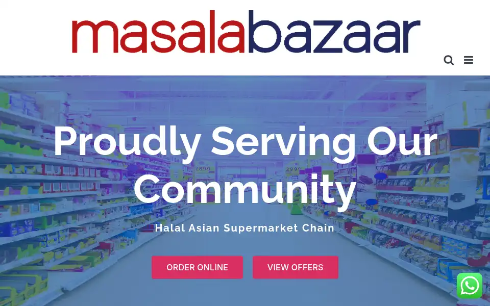Screenshot of masalabazaar.co.uk