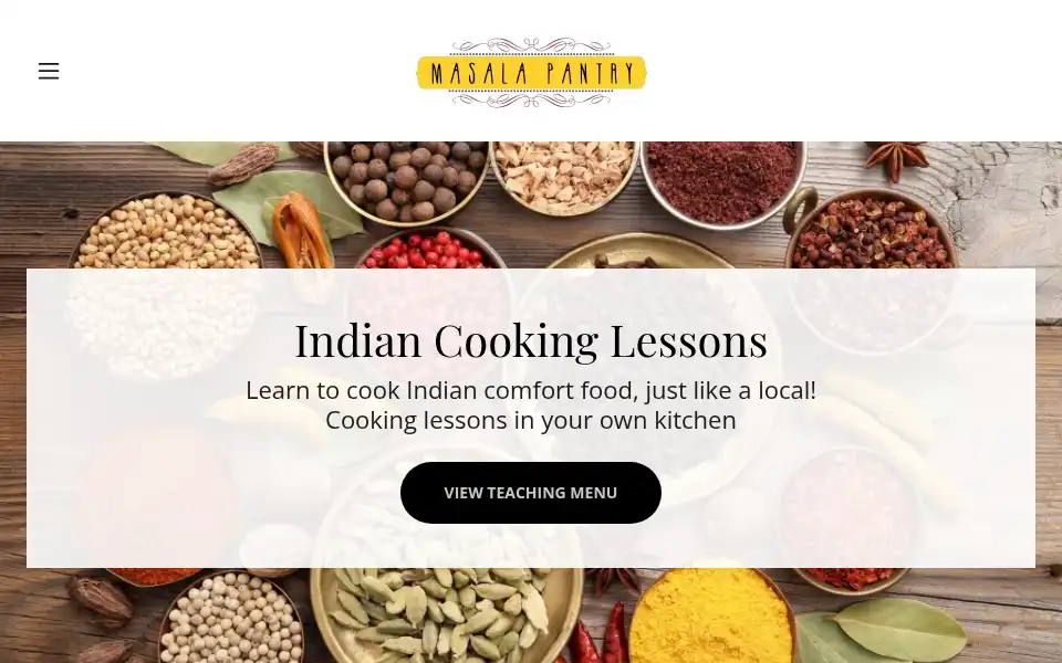 Screenshot of masalapantry.co.uk