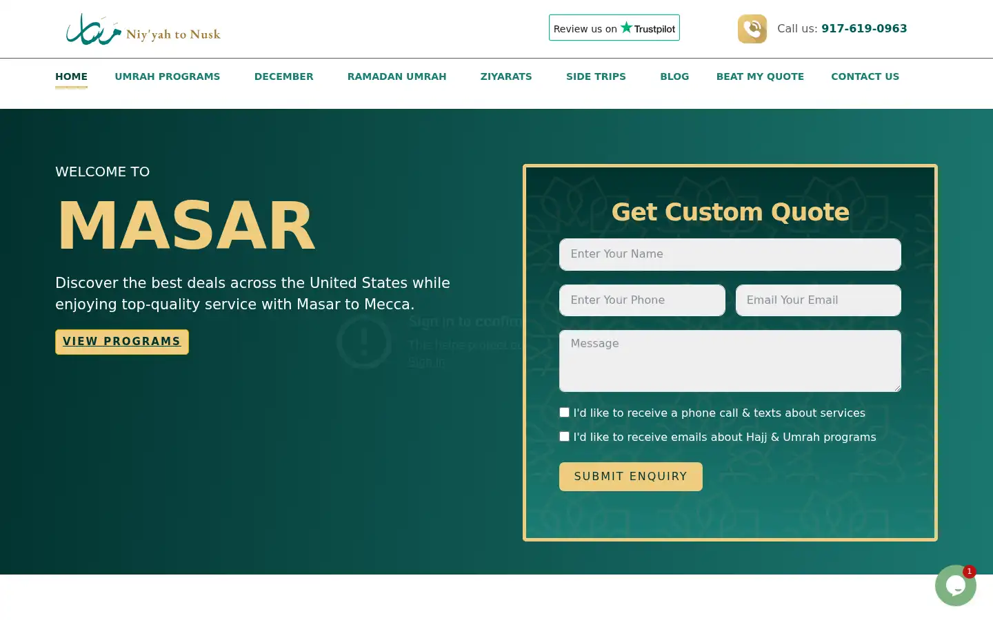 Screenshot of masartomecca.com