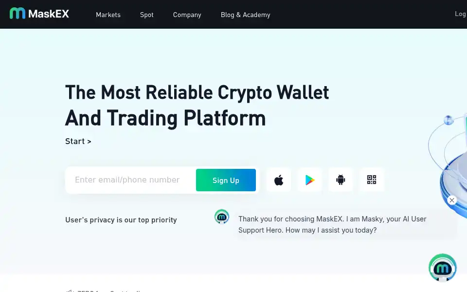 Screenshot of maskex.com