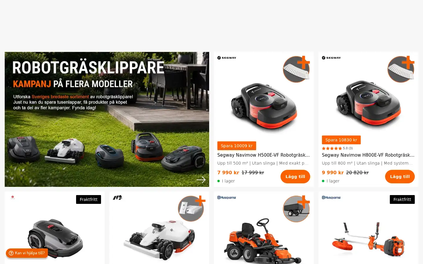 Screenshot of maskinklippet.se