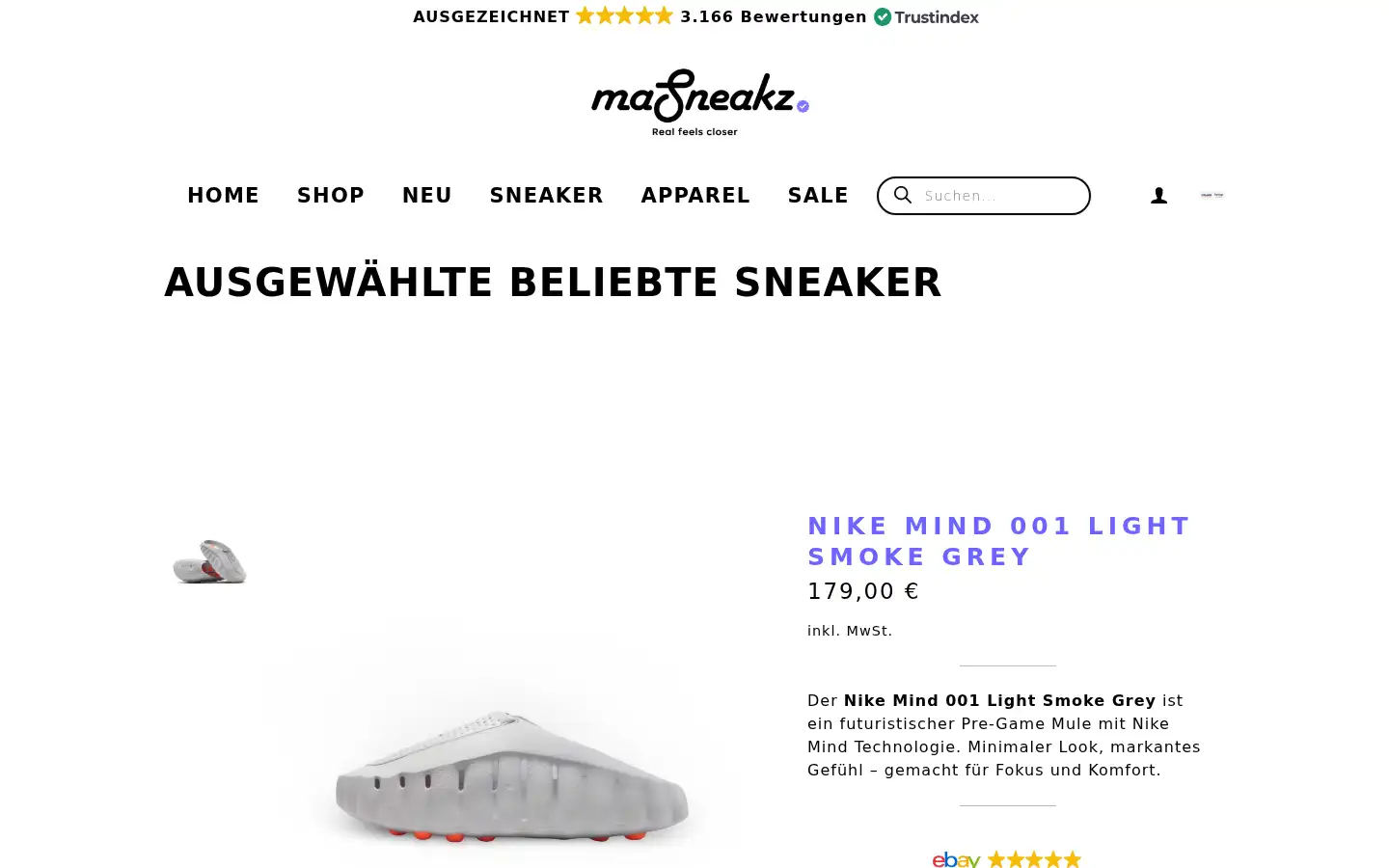 Screenshot of masneakz.de