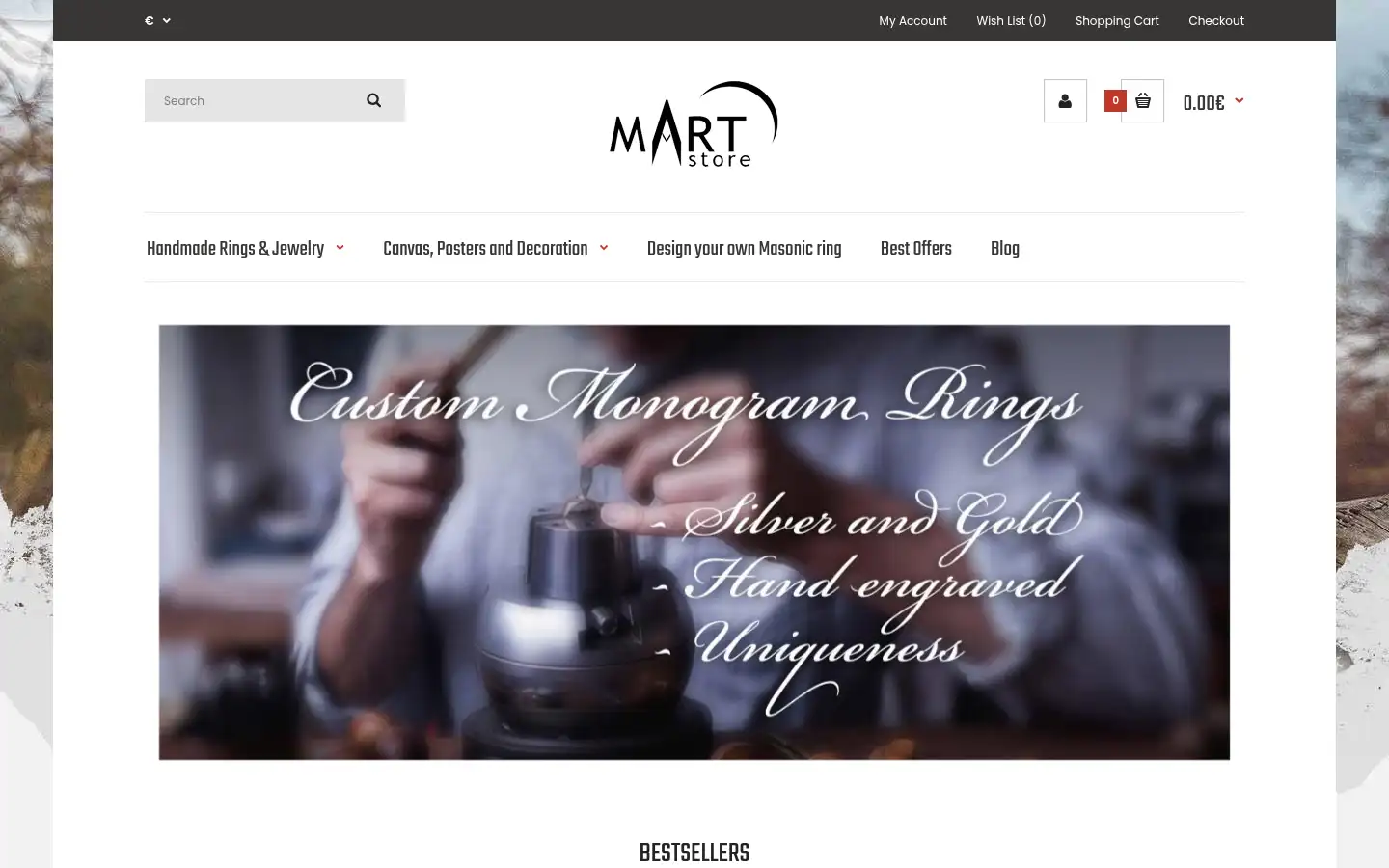 Screenshot of masonartstore.com