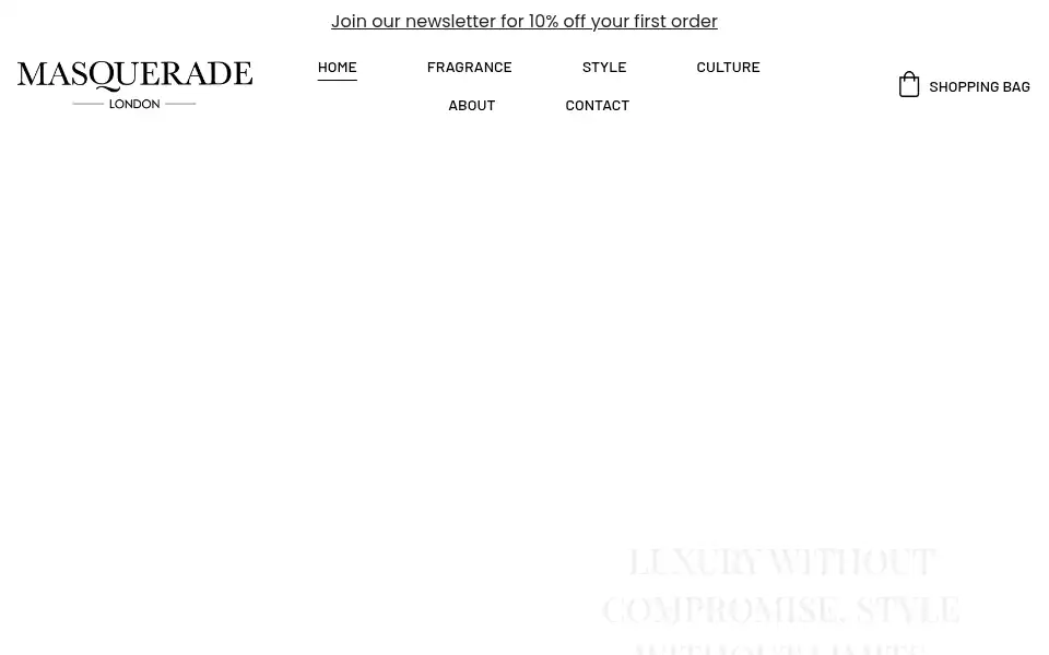 Screenshot of masqueradelondon.com