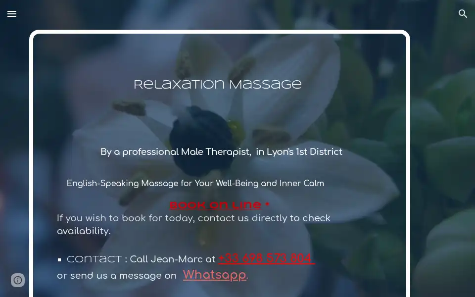 Screenshot of massage-lyon1.fr