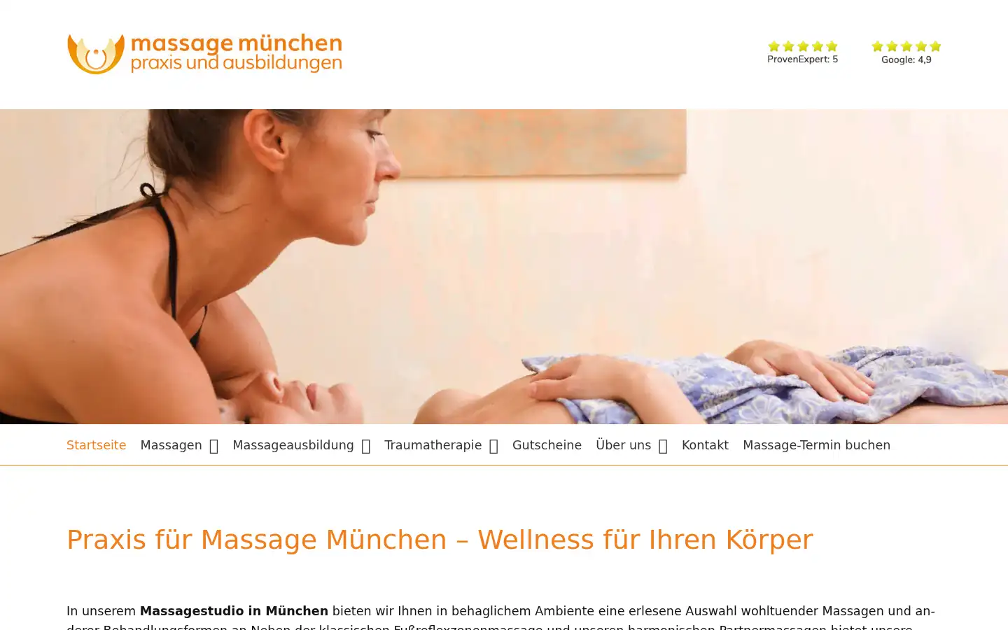 Screenshot of massage-muenchen.de