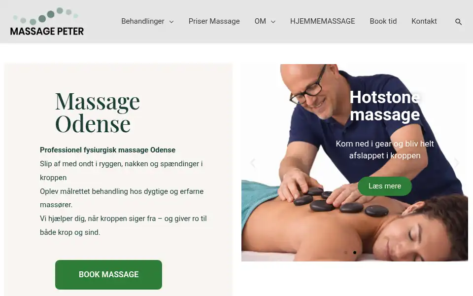 Screenshot of massage-peter.dk