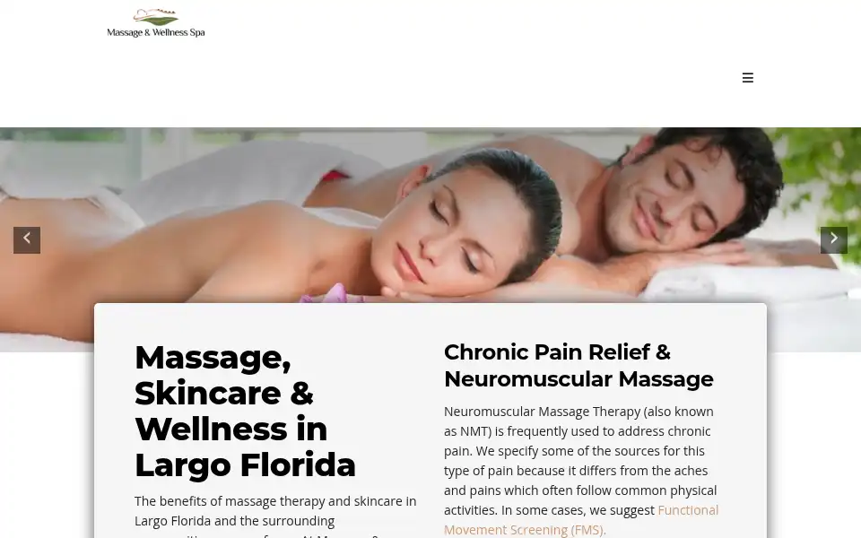 Screenshot of massageandwellness.com